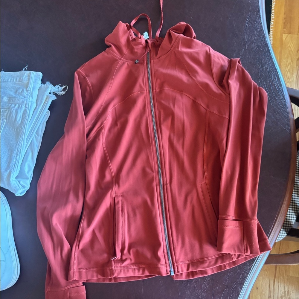 lululemon Women's Red Hooded Jacket-size 10